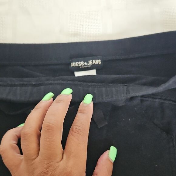 Guess Black Mini Skirt Tie Front Casual - Picture 10 of 16